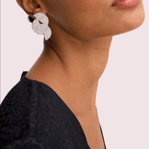 Kate Spade Mod Scallop Pavé Statement Stud Earrings